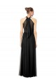 Sleeveless Hunter Keyhole Back A-Line Halter Neck Bridesmaid Dress Lincoln