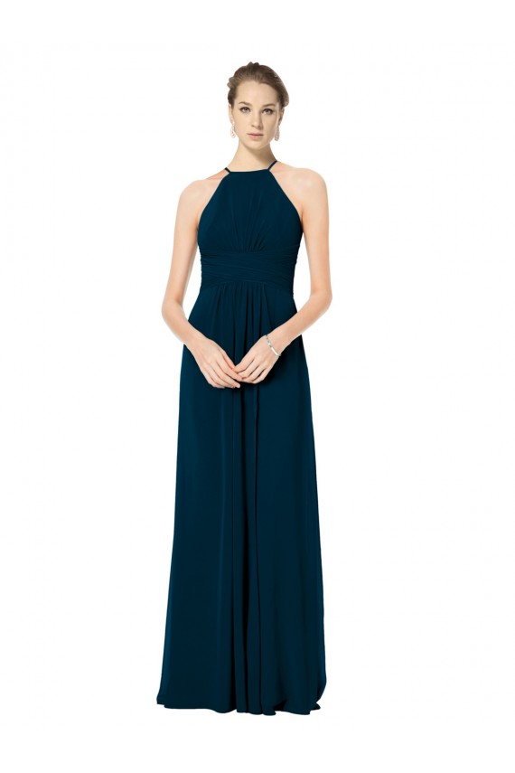 Sleeveless Midnight Green A-Line Spaghetti Straps Bridesmaid Dress Lincoln