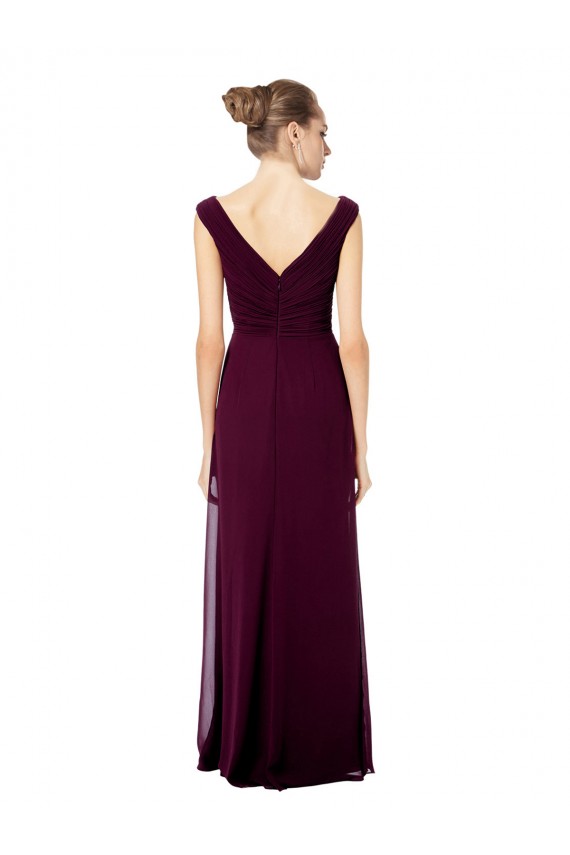Sleeveless Royal Blue Open Back A-Line Off the Shoulder Bridesmaid Dresses Lincoln