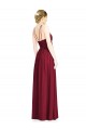 Sleeveless Burgundy Open Back A-Line Halter Neck Formal Dress / Bridesmaid Dress Lincoln