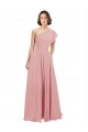 Sleeveless Bliss Pink A-Line One Shoulder Bridesmaid Dress / Evening Dress Lincoln