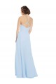 Sleeveless Light Sky Blue A-Line Halter Neck Wedding Party Dress Lincoln