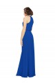 Sleeveless Royal Blue A-Line Jewel Neck Bridal Party Dress Lincoln