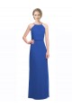 Sleeveless Blue Low Back A-Line Spaghetti Straps Bridesmaid Dress Lincoln