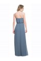 Sleeveless Blue Low Back A-Line Spaghetti Straps Bridesmaid Dress Lincoln