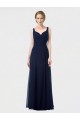 Sleeveless Dark Navy Low Back A-Line Sweetheart Bridesmaid Dress Lincoln