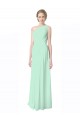 Sleeveless Mint Green A-Line One Shoulder Bridesmaid Dress Lincoln