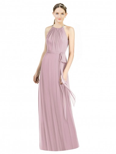 Sleeveless Primrose A-Line Halter Neck Bridesmaid Dress Lincoln