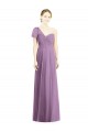 Flutter Sleeves Dark Lavender Open Back A-Line One Shoulder Formal Dress / Bridesmaid Dress Lincoln