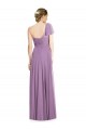 Flutter Sleeves Dark Lavender Open Back A-Line One Shoulder Formal Dress / Bridesmaid Dress Lincoln