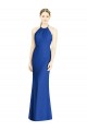 Sleeveless Royal Blue Criss Cross Back Trumpet Halter Neck Bridesmaid Dress Lincoln