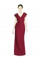 Sleeveless Burgundy V-Back Trumpet V-Neck Bridesmaid Dress Lincoln