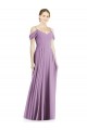 Sleeveless Dark Lavender Open Back A-Line Off the Shoulder Semi Formal Evening Dress / Bridesmaid Dress Lincoln