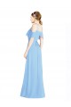 Cold Shoulder Periwinkle Low Back A-Line Halter Neck Formal Dress / Bridesmaid Dress Lincoln