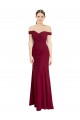 Sleeveless Burgundy Mermaid Off the Shoulder Black Tie Prom Dress / Bridesmaid Dress Lincoln