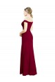 Sleeveless Burgundy Mermaid Off the Shoulder Black Tie Prom Dress / Bridesmaid Dress Lincoln