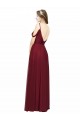 Sleeveless Burgundy Low Back A-Line Off the Shoulder Bridesmaid Dress / Evening Dress Lincoln