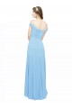 Sleeveless Periwinkle A-Line Off the Shoulder Bridesmaid Dress Lincoln