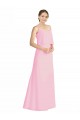 Sleeveless Barely Pink Open Back A-Line Spaghetti Straps Bridesmaid Dress Lincoln