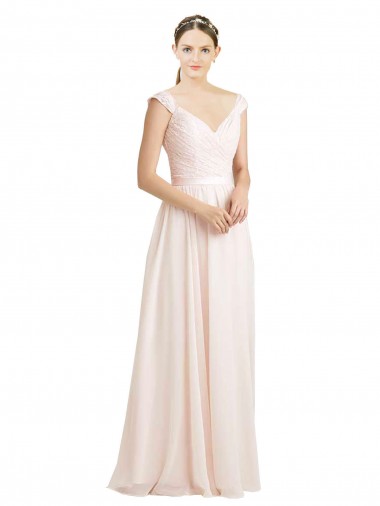 Sleeveless Cream Pink Open Back A-Line Sweetheart Bridesmaid Dress Lincoln