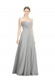 Sleeveless Silver Open Back A-Line Sweetheart Bridesmaid Dresses Lincoln
