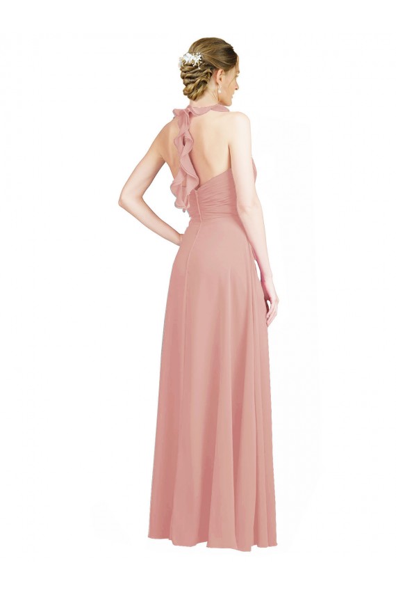 Sleeveless Bliss Pink Open Back A-Line Sweetheart Bridesmaid Dress / Evening Dress Lincoln