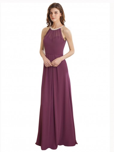 Sleeveless Keyhole Back A-Line Sweetheart Bridesmaid Dress / Evening Gowns Lincoln