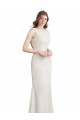 Sleeveless V-Back Mermaid Boat Neck Bridesmaid Dress Lincoln