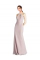 Sleeveless Open Back Sheath Halter Neck Bridesmaid Dress Lincoln