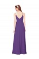 Sleeveless Plum Purple Sheath High Neck Bridesmaid Dress Lincoln