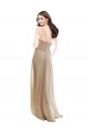 Sleeveless Champagne A-Line High Neck Bridesmaid Dress Lincoln