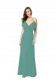 Sleeveless Icelandic Silver A-Line Spaghetti Straps Bridesmaid Gown Lincoln
