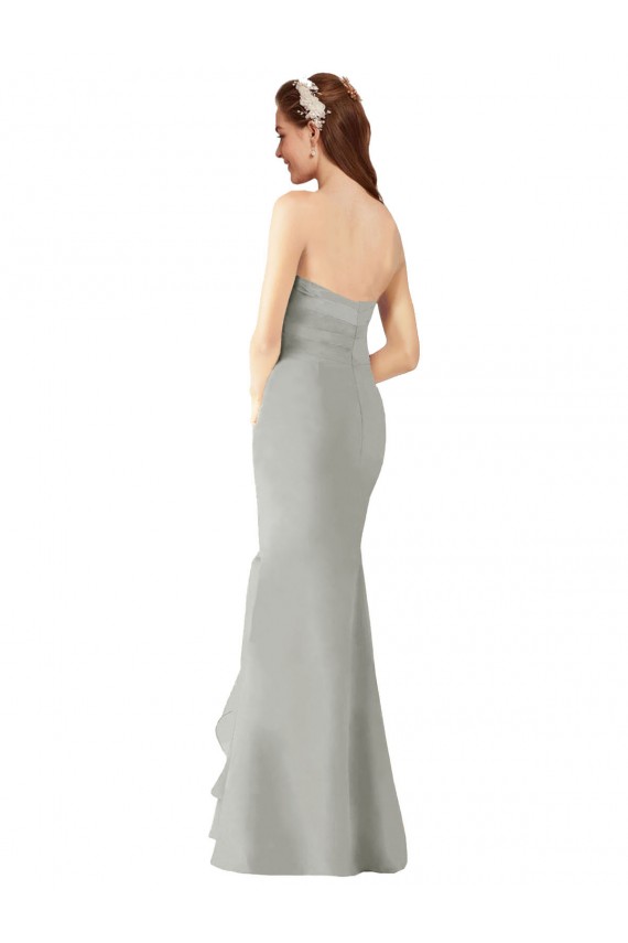 Sleeveless Dark Navy Sheath Sweetheart Bridesmaid Dress Lincoln
