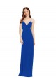 Sleeveless Royal Blue Keyhole Back A-Line Spaghetti Straps Bridesmaid Dress / Formal Dress Lincoln