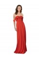 Sleeveless Red V-Back A-Line Sweetheart Bridesmaid Dress Lincoln