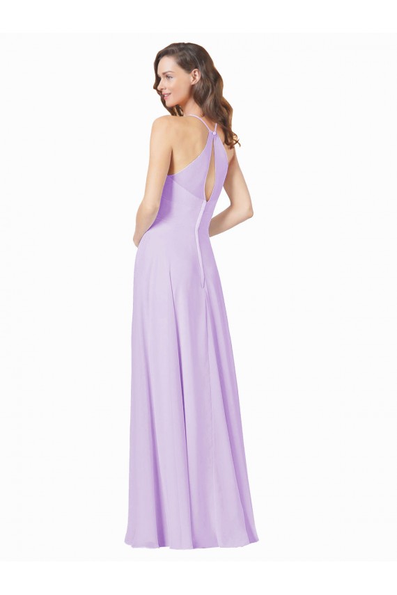 Sleeveless Lilac A-Line Spaghetti Straps Bridesmaid Gown Lincoln