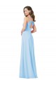 Sleeveless Light Sky Blue Keyhole Back A-Line Spaghetti Straps Formal Dress / Bridesmaid Dress Lincoln