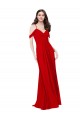 Sleeveless Dark Red Criss Cross Back A-Line V-Neck Bridesmaid Dress Lincoln
