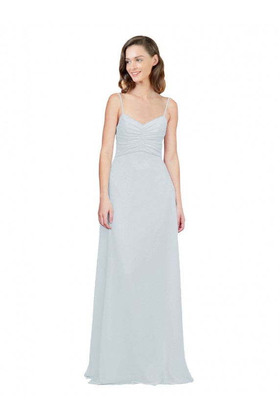 Sleeveless Frost A-Line Spaghetti Straps Bridesmaid Dress Lincoln