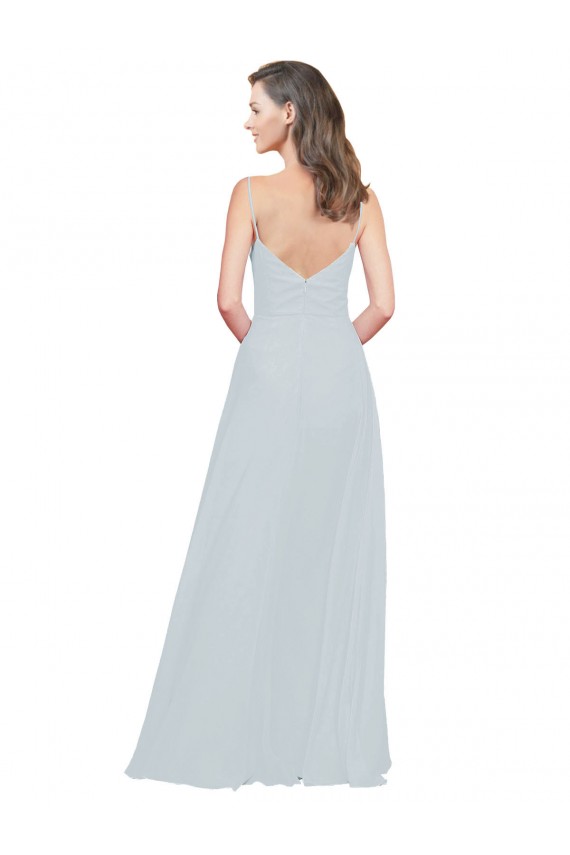 Sleeveless Frost A-Line Spaghetti Straps Bridesmaid Dress Lincoln