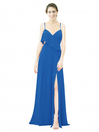 Sleeveless Royalty A-Line Spaghetti Straps Bridesmaid Dress Lincoln