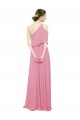 Sleeveless Skin Pink A-Line One Shoulder Bridal Party Dress Lincoln