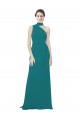 Sleeveless Hunter A-Line One Shoulder Bridesmaid Dress Lincoln