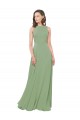 Sleeveless Seagrass A-Line Square Neck Bridesmaid Dress Lincoln