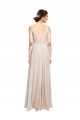 Sleeveless Cream Pink A-Line V-Neck Formal Dress / Bridesmaid Dress Lincoln
