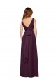 Sleeveless Grape A-Line V-Neck Evening Gowns / Bridesmaid Dresses Lincoln