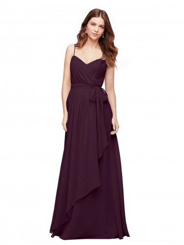 Sleeveless Grape A-Line V-Neck Bridesmaid Dress / Formal Dress Lincoln