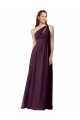 Sleeveless Grape A-Line One Shoulder Bridesmaid Dress Lincoln