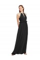 Sleeveless Black Keyhole Back Sheath Halter Neck Bridesmaid Dress Lincoln