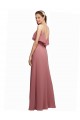 Sleeveless Dark Navy V-Back A-Line Spaghetti Straps Bridesmaid Dress Lincoln